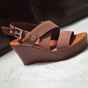 Brown Wedge Sandals Size 6